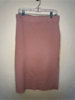 The Drop Pink Knit Pencil Skirt